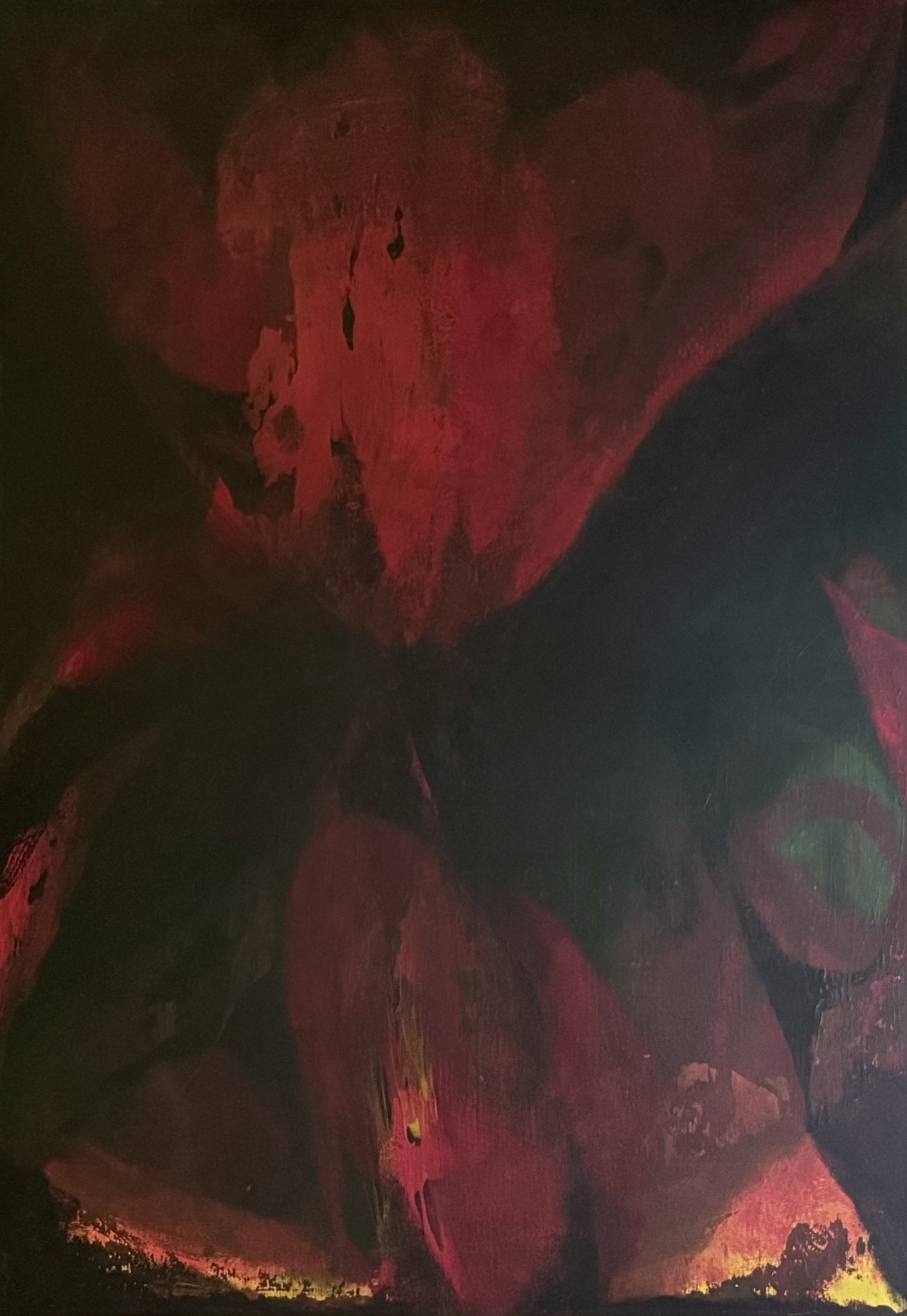 Desire of Smoldering Boundless Night, 2018, acrylic on canvas by Uroš Paternu