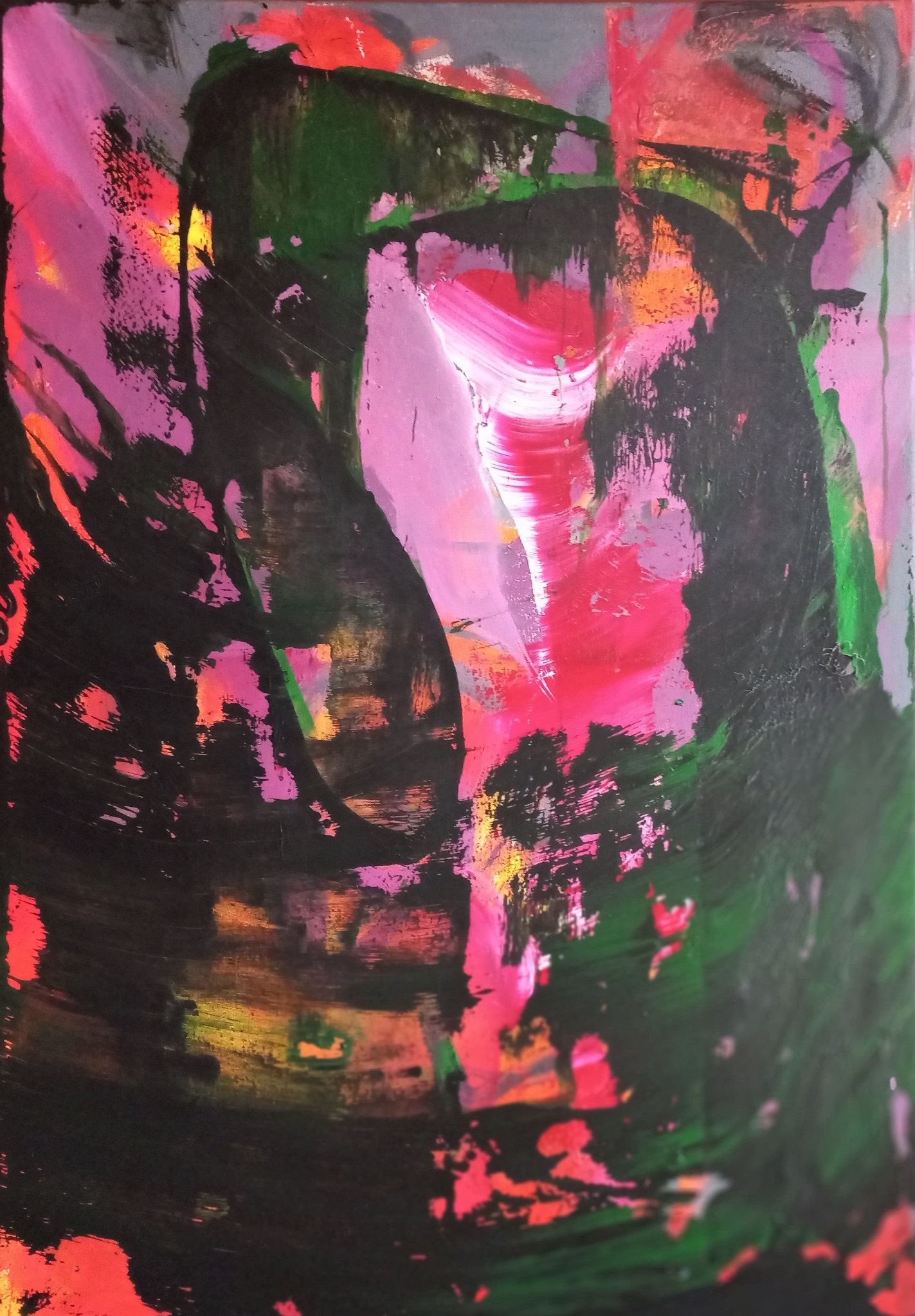Witch, 2021, acrylic on canvas by Uroš Paternu