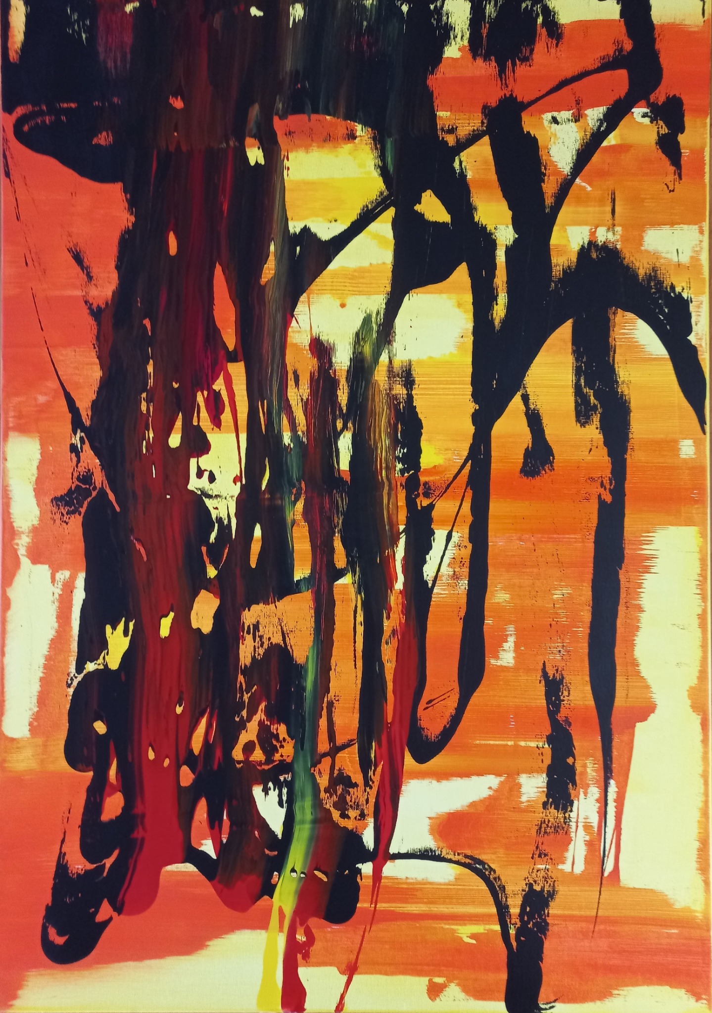 Dark Symphony of Captivity of Passion, 2022, acrylic on canvas by Uroš Paternu